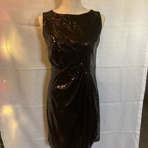 Black sequin dress, Vince Csmuto size 2, brand new with tags